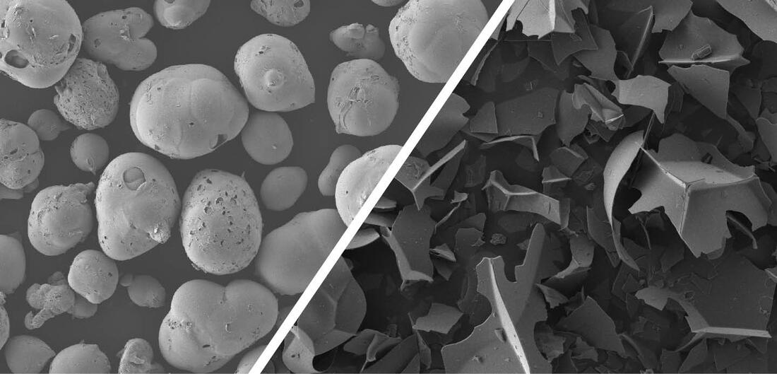 Expanded perlite and crashed perlite