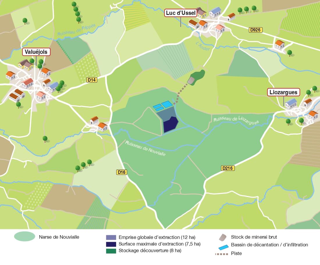 Carte du projet Imerys