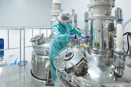 Pharma worker
