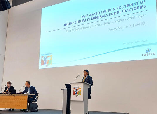 During her paper presentation, Solange Ranaivoharilala discussed Imerys’ methodology for assessing the sustainability of refractory products.