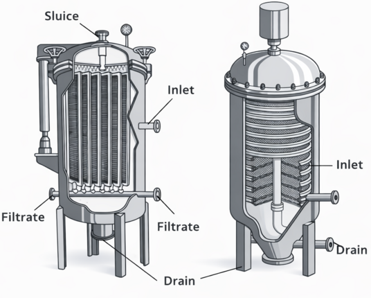 Vertical tank leaf filters - minerals for filtration Imerys