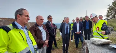 Local officials, including the Ardèche prefect and representatives from regional and departmental councils and neighboring municipalities.