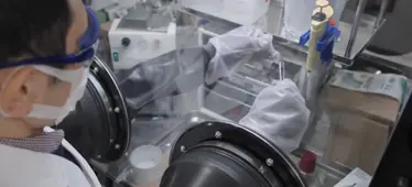 Lithium-ion-battery electrode preparation in a glove-box