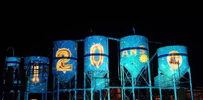 Over 1,500 guests attended the evening light show projected onto the silos and plant walls