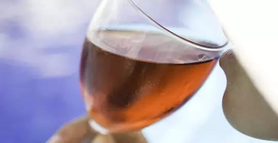 Woman drinking wine