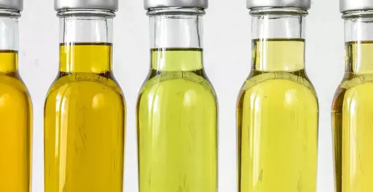 Oils in glass bottles