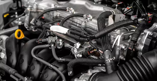 Close-up motor block