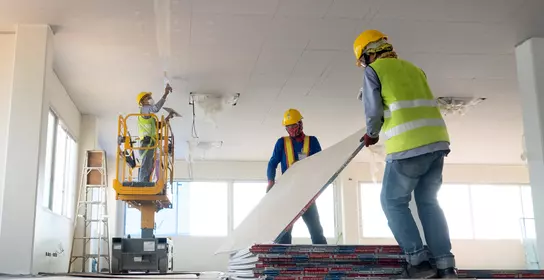 Workers on a construction site