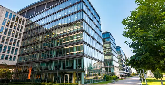 Modern buildings - Low carbon cement illustration