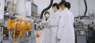 Twin screw extruder line at tianjin lab for plastic compounding with Mineral